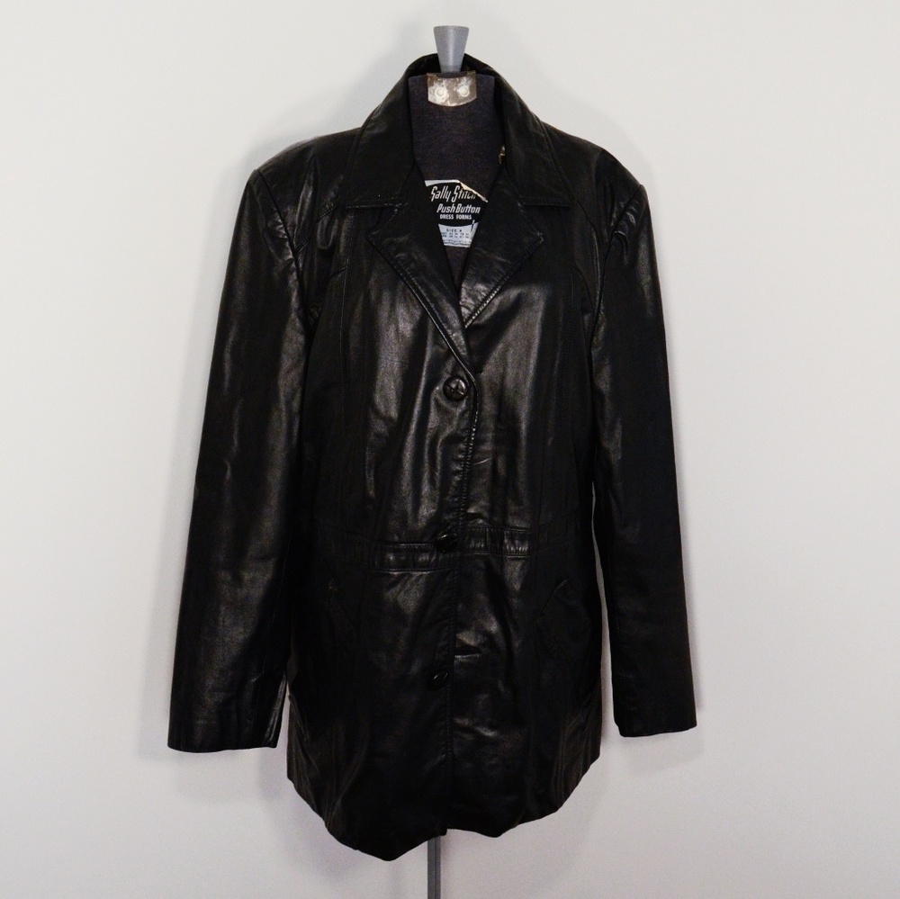 LIKE FOR PRICE DROP Black Leather Jacket 40R